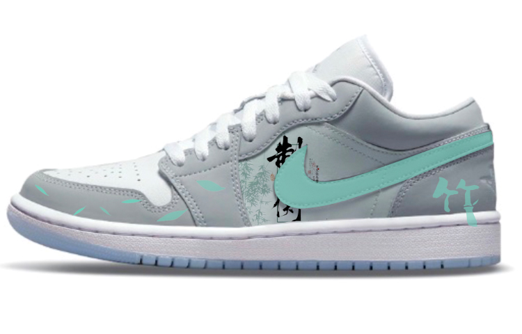 

Кроссовки Air Jordan 1 Vintage Basketball Shoes Women's Low-top Grey/white, серый