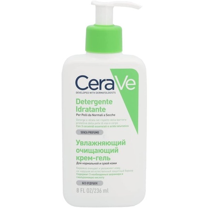 Увлажняющее очищающее средство для нормальной и сухой кожи 236мл, Cerave