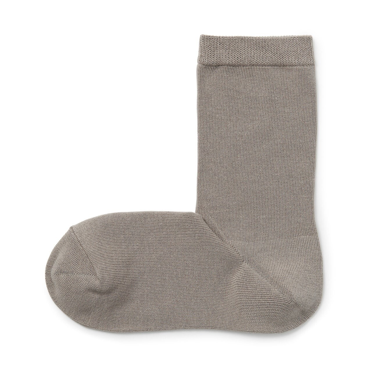 

Носки под прямым углом, мягкие носки (без резинки, 3 слоя/женские) MUJI, серовато-коричневый