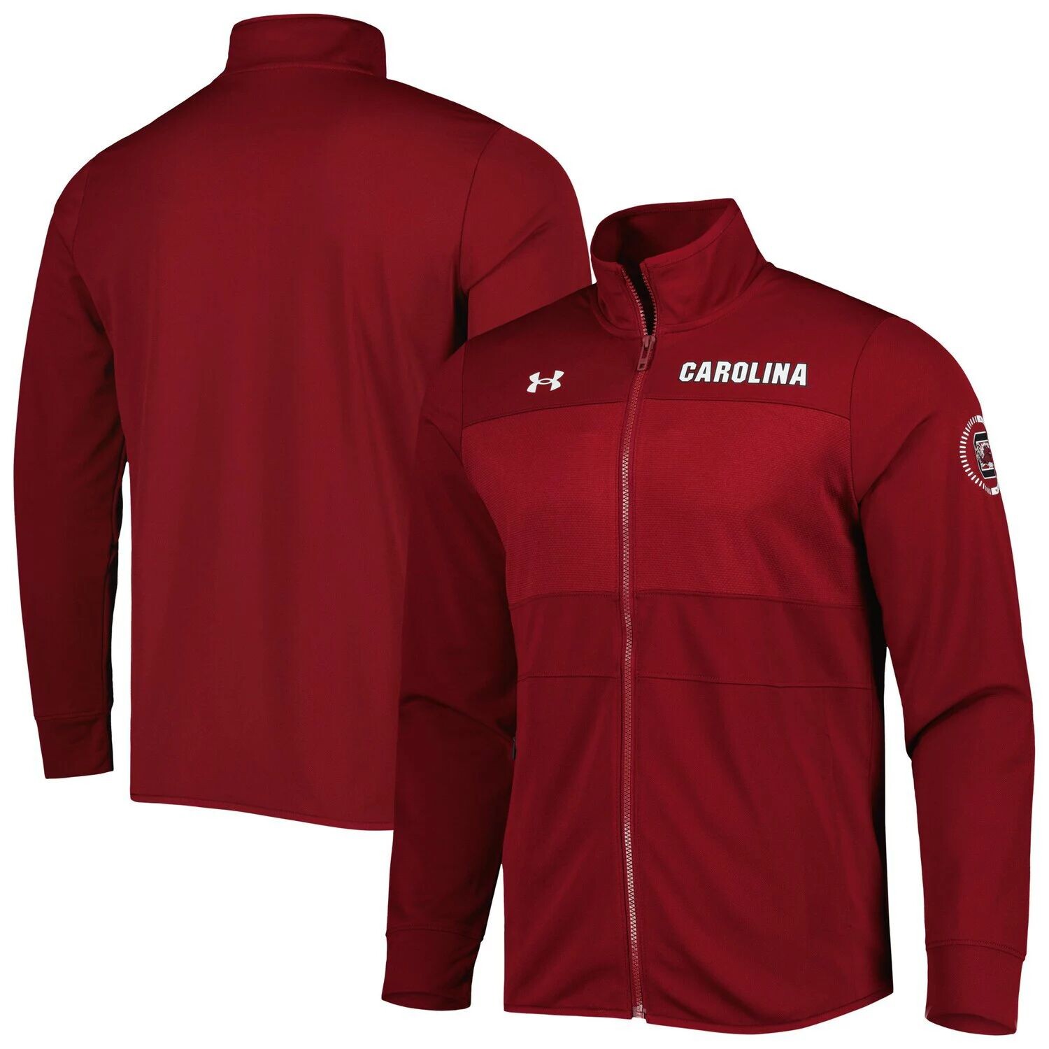 

Мужская трикотажная утепленная куртка с молнией во всю длину граната South Carolina Gamecocks Under Armour