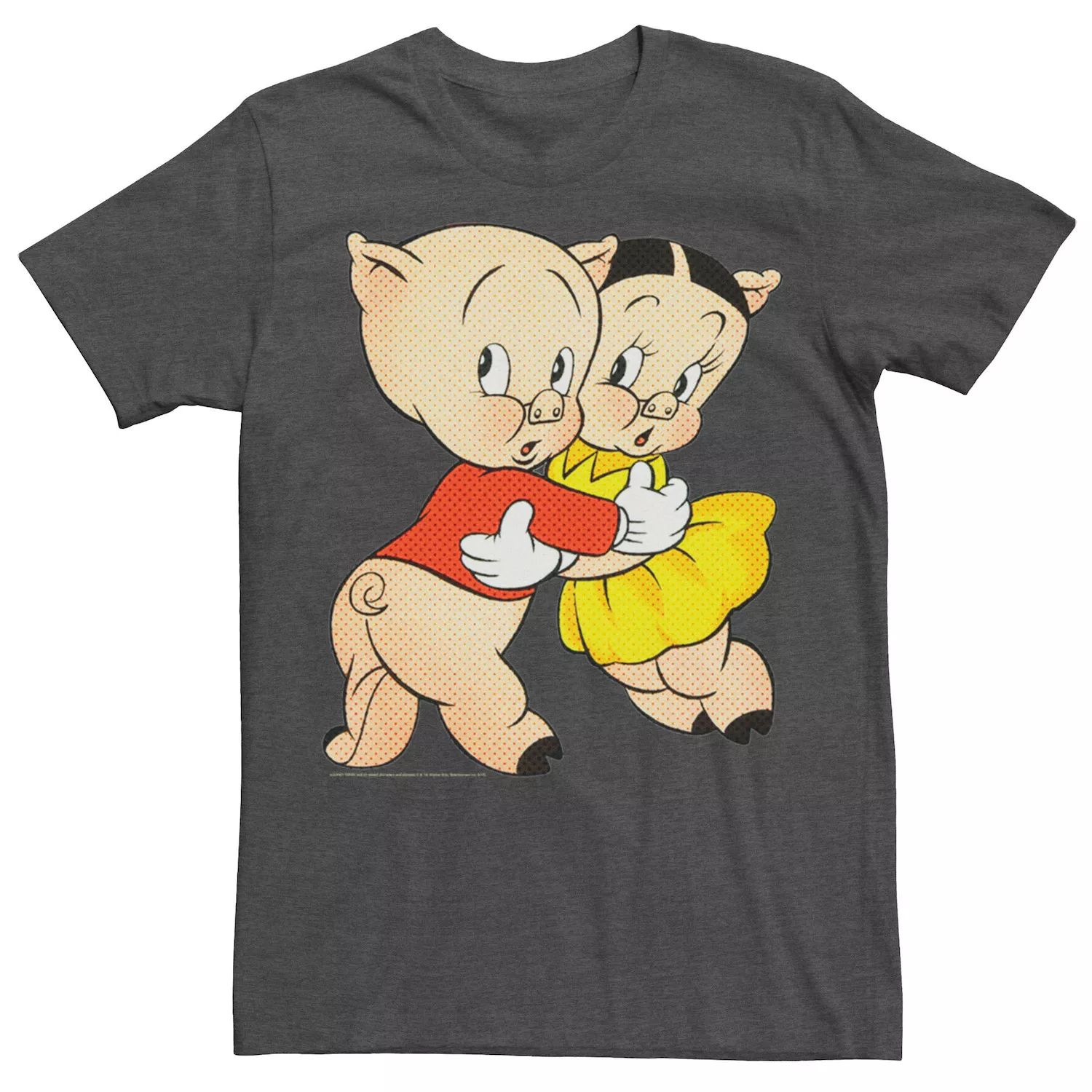 

Мужская футболка с портретом свинки Looney Tunes Porky & Petunia Pig Licensed Character