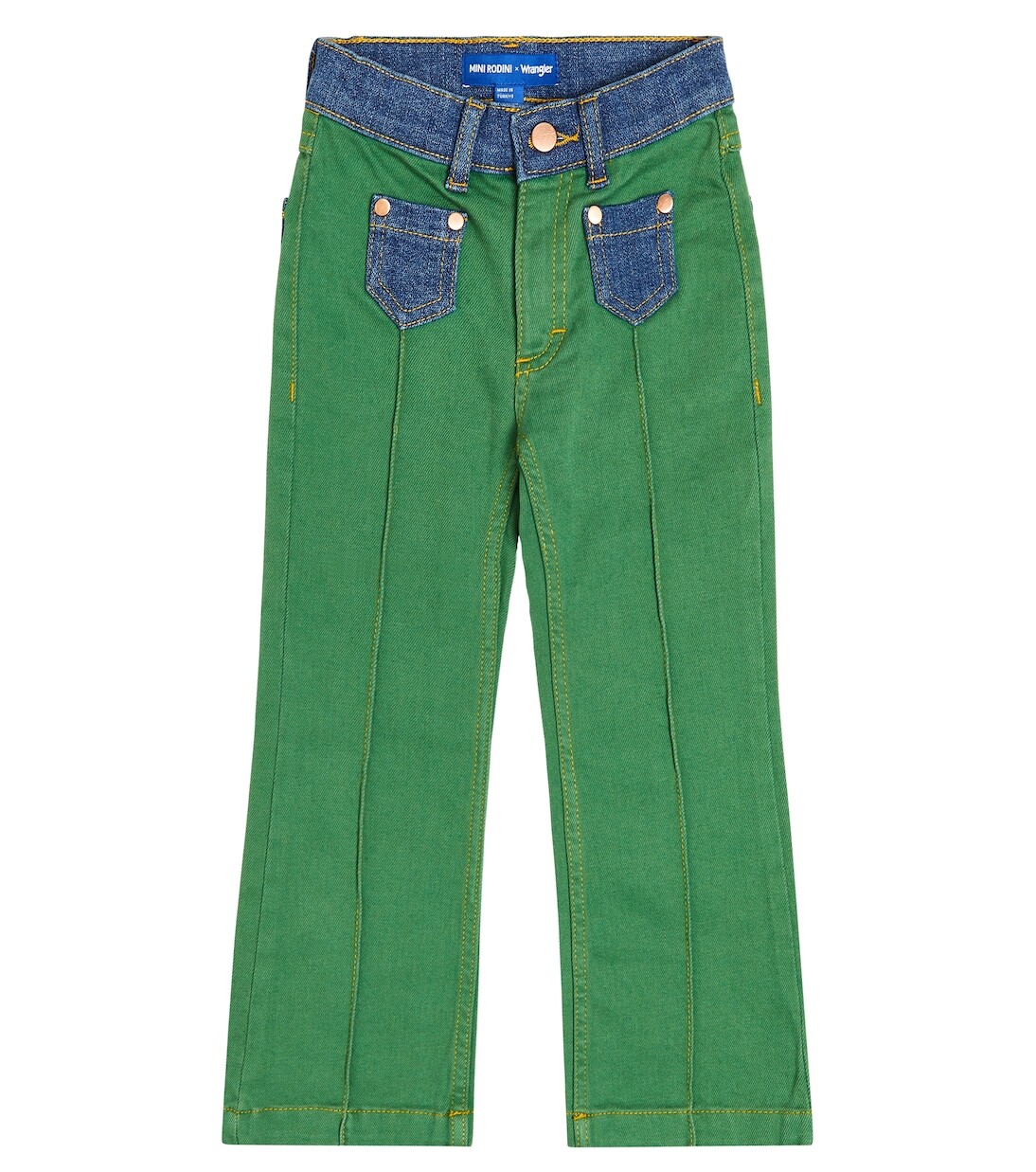 

Прямые джинсы wrangler со вставками Mini Rodini, зеленый