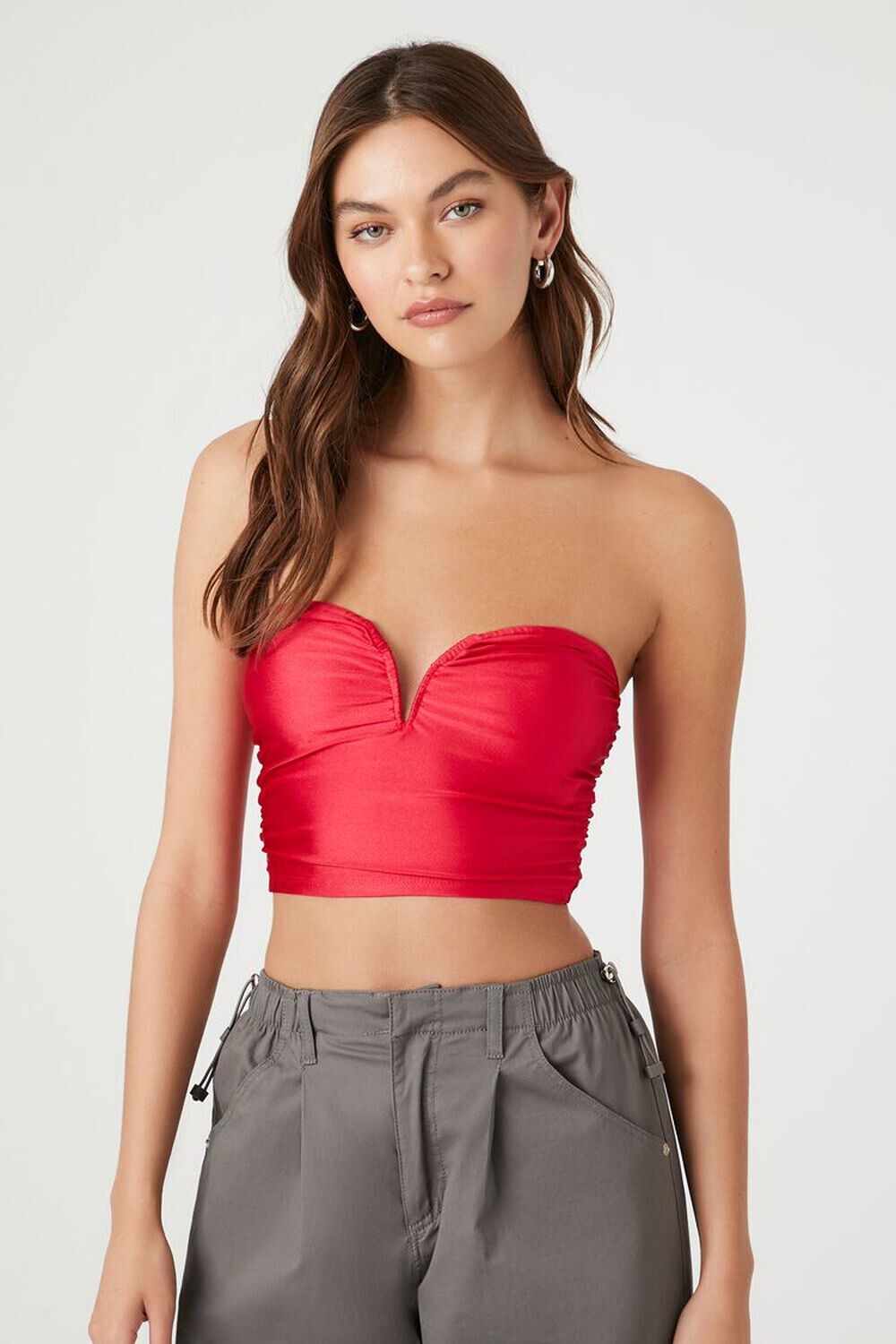 

Укороченный топ с глубоким вырезом в форме сердца Forever 21