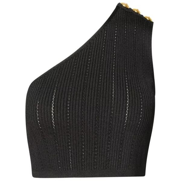 

Футболка viscose blend top Balmain, черный
