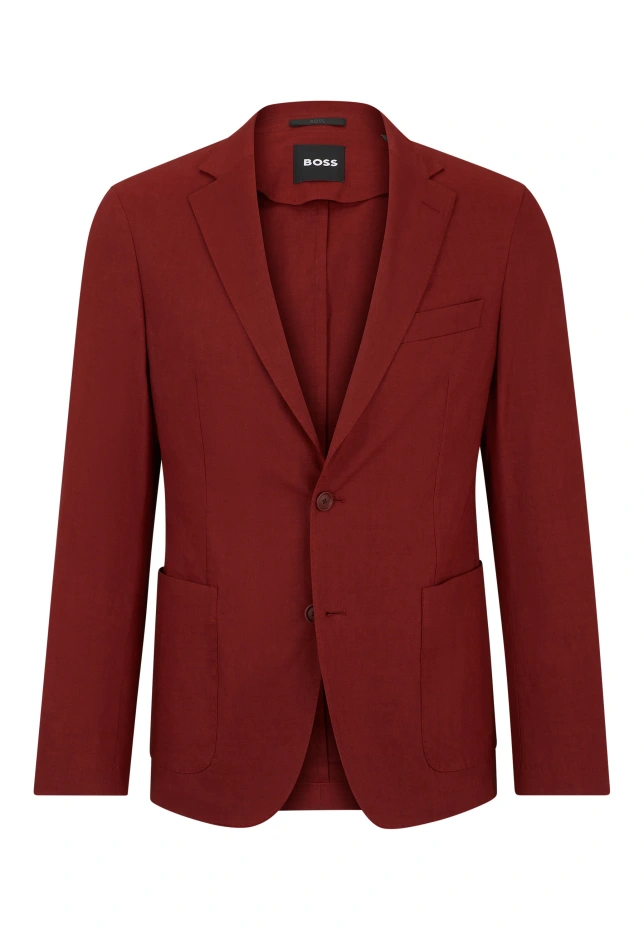 

Блейзер p-hanry-wg-241 slim fit Boss, коричневый