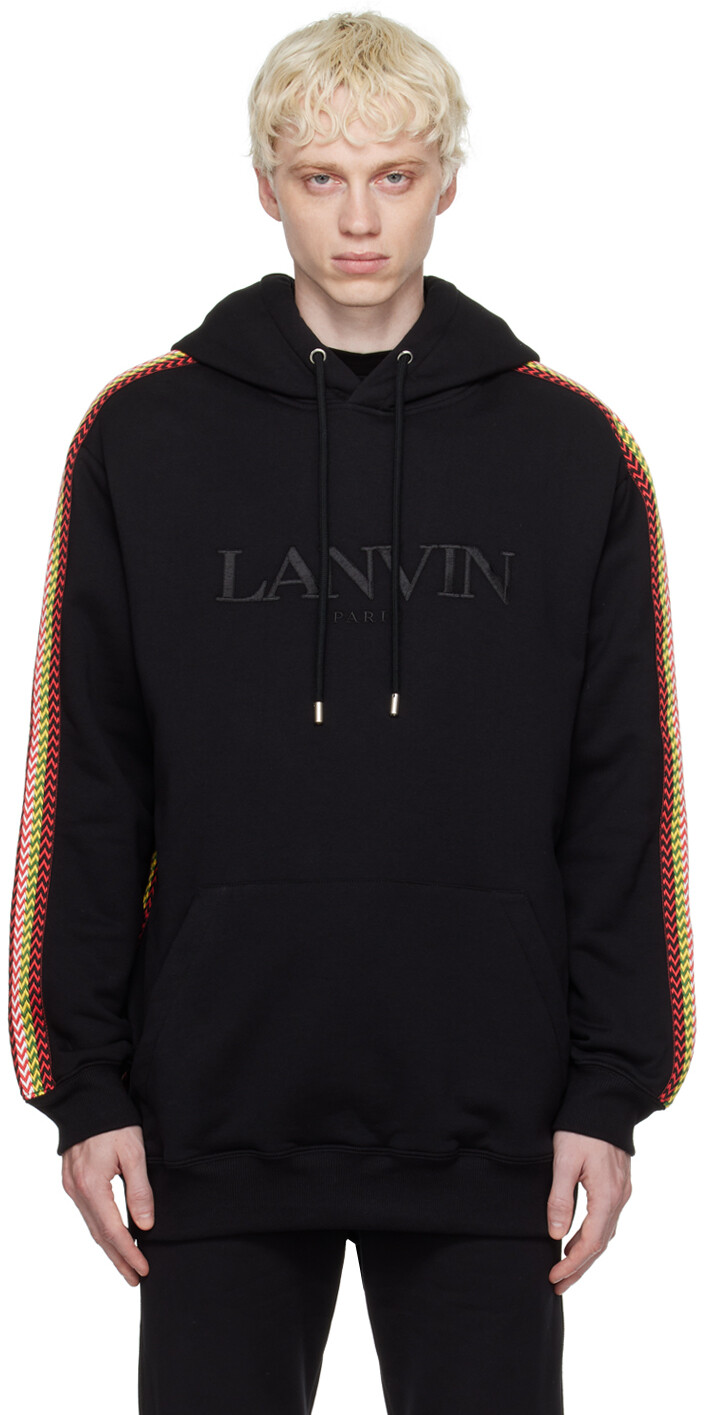

Черная худи с бордюром по бокам Lanvin, Черный