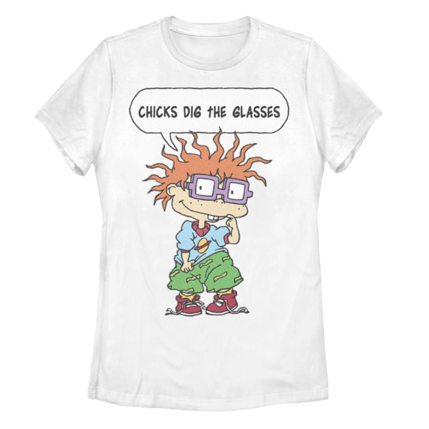 

Футболка с рисунком RugRats Chuckie Chicks для юниоров Dig The Glasses Nickelodeon