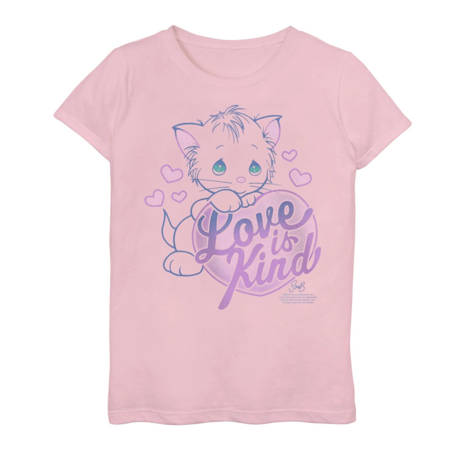 

Футболка с рисунком Kitty Love для девочек 7–16 лет Precious Moments Kitty Kitty Love Licensed Character