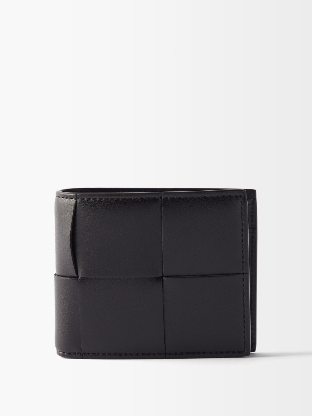

Складной кошелек xl из кожи intrecciato Bottega Veneta, черный