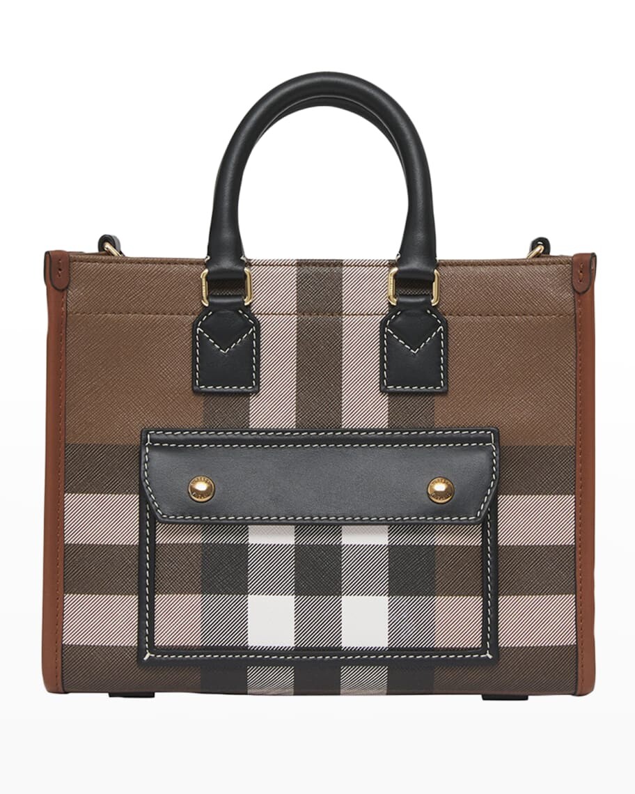 

Сумка-тоут Freya E-Canvas в клетку Burberry