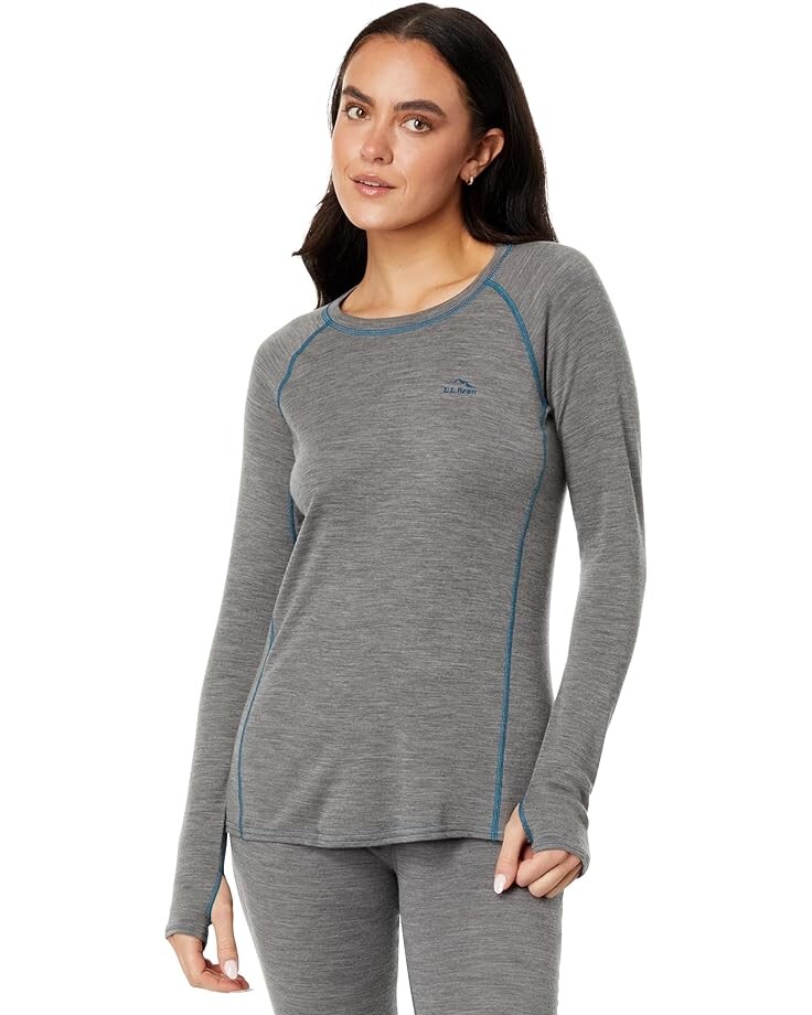 

Топ L.L.Bean Cresta Midweight 250 Crew, цвет Graphite Heather