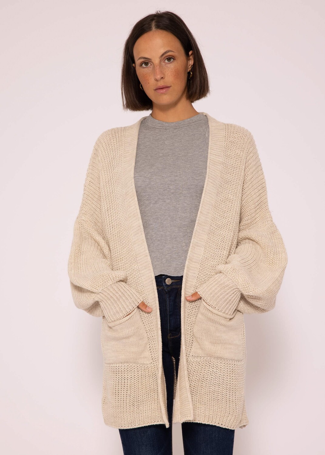 

Кардиган SASSYCLASSY Oversize Strick, бежевый