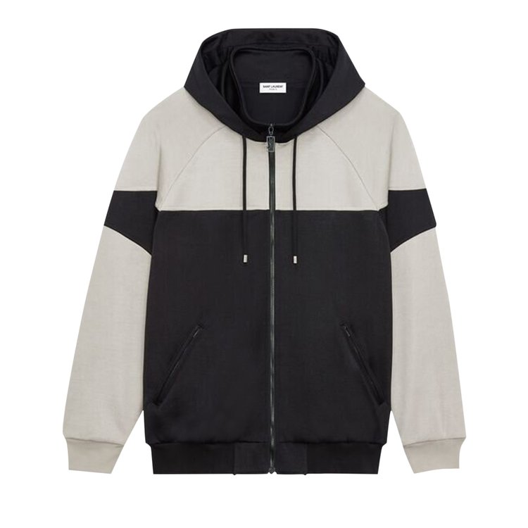 

Худи Saint Laurent Zip Up 'Black/Pearl', черный