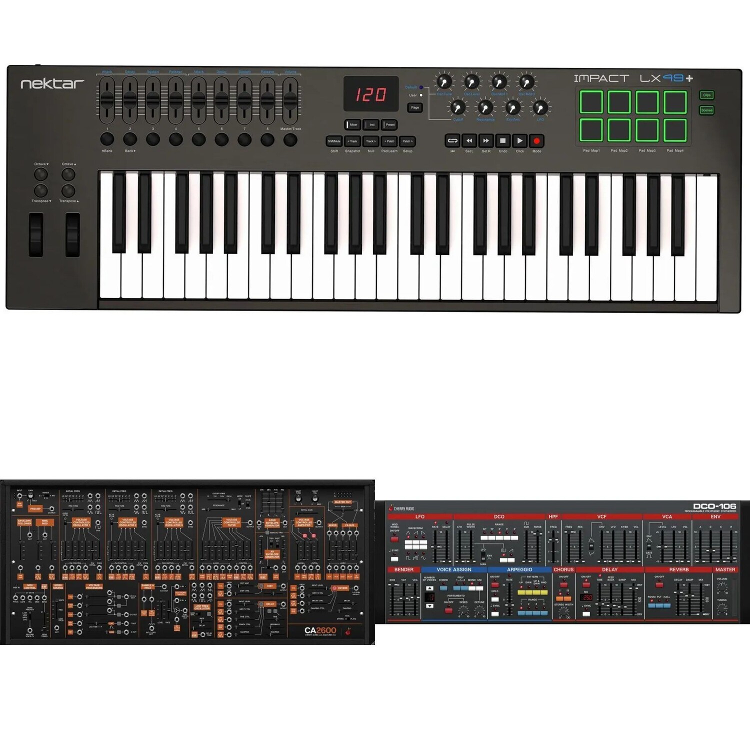 

Nektar Impact LX49+ 49-клавишный контроллер клавиатуры и комплект плагинов синтезатора