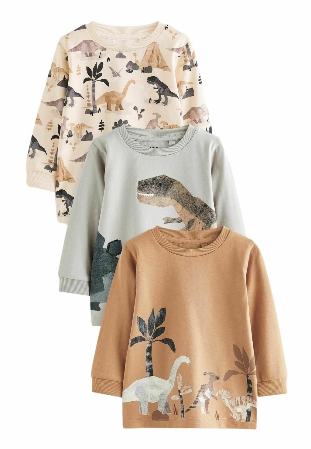 

Футболка с длинным рукавом ANIMAL CHARACTER 3 PACK -REGULAR FIT Next, бежевый
