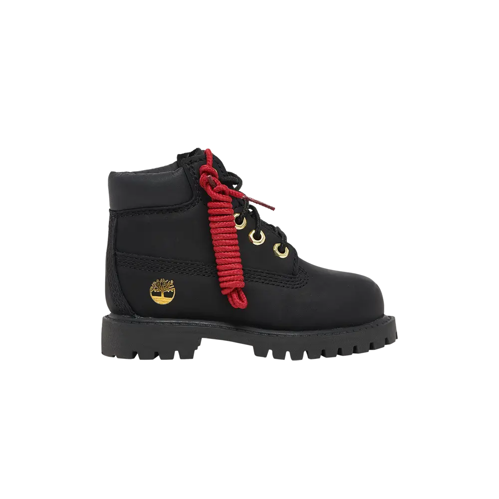

6-дюймовые водонепроницаемые ботинки премиум-класса для малышей Timberland, черный