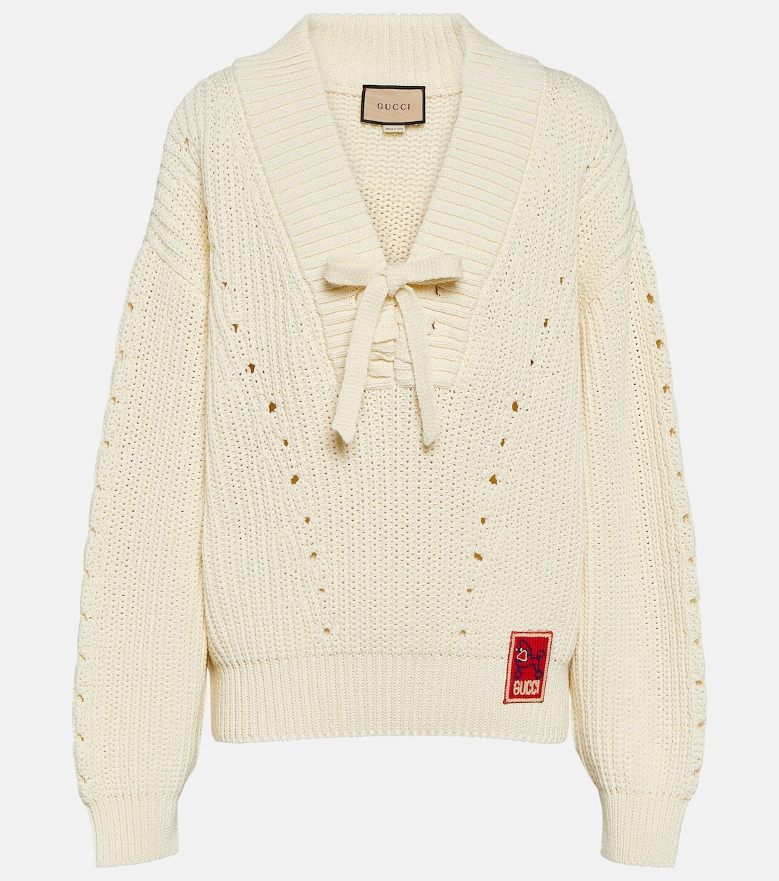 

Свитер из смесового хлопка GUCCI, белый