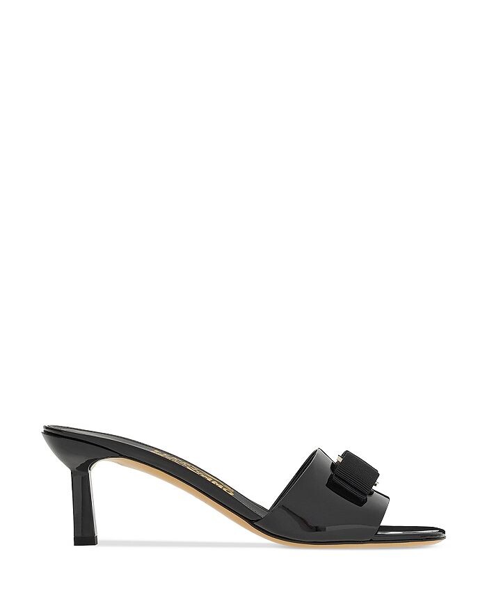 

Женские шлепанцы Glo 55 с бантом на каблуке Ferragamo