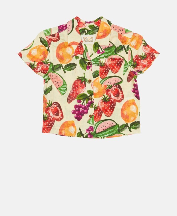 

Блузка с короткими рукавами Scotch & Soda, темно коричневый