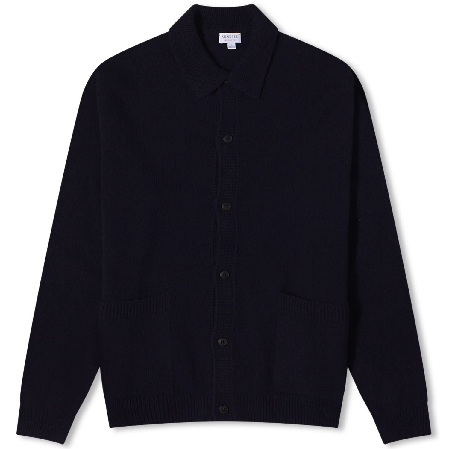 

Куртка Sunspel Lambswool Knit, цвет Dark Navy Mouline