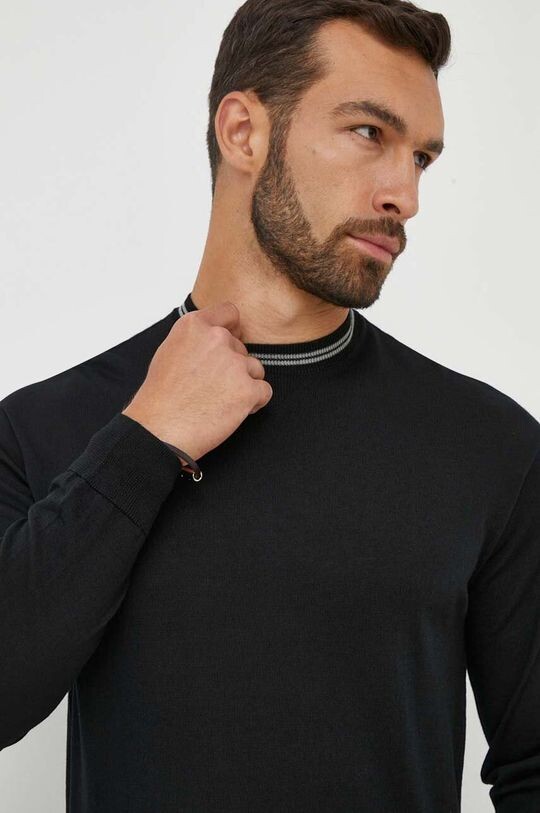 

Шерстяной свитер Emporio Armani, черный