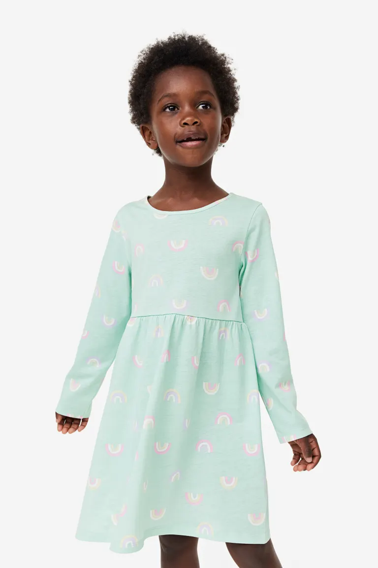 

Платье из хлопкового джерси H&M, бирюзовый