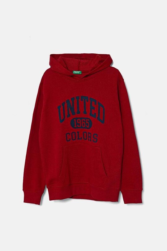 

Детская хлопковая толстовка United Colors of Benetton, бордовый