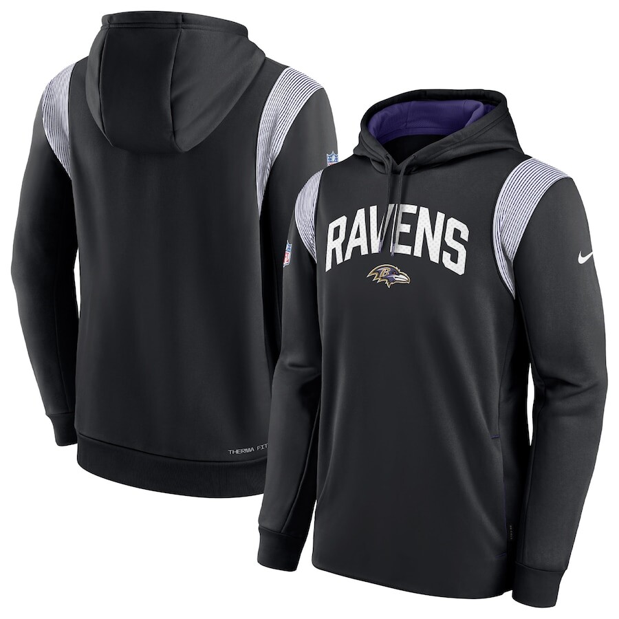 

Пуловер с капюшоном Nike Baltimore Ravens, черный