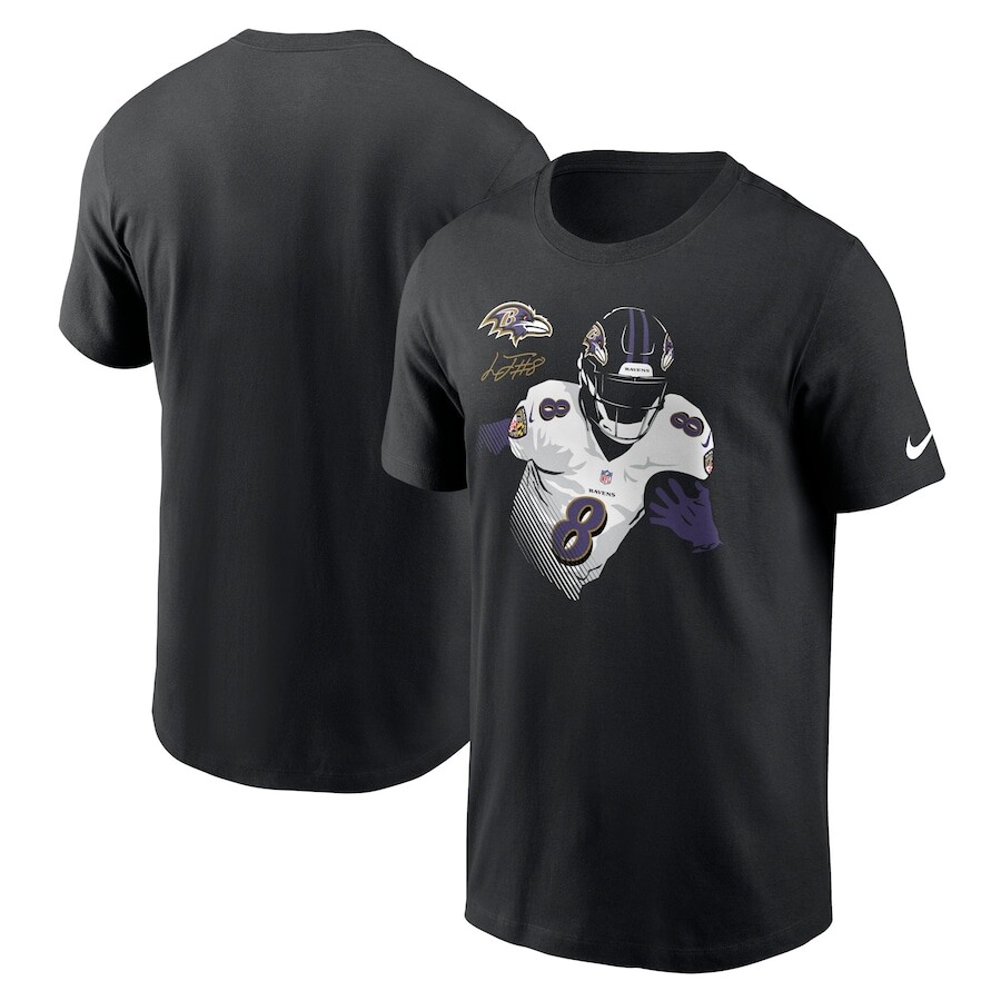 

Футболка с коротким рукавом Nike Baltimore Ravens, черный