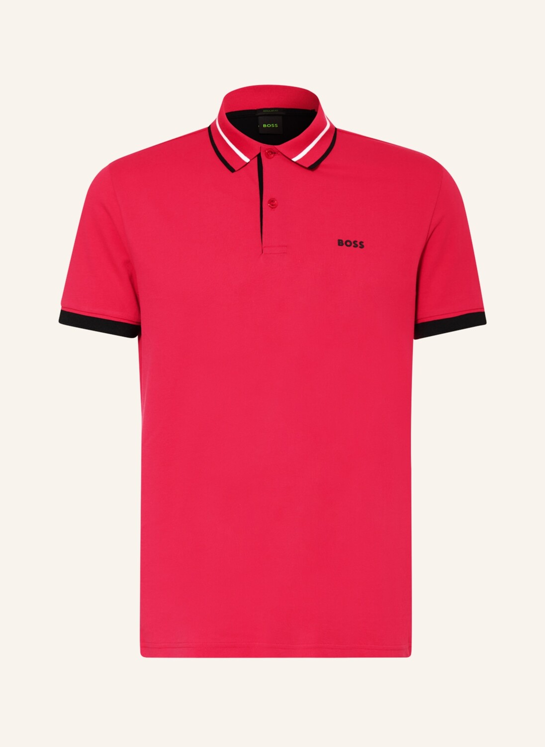 

Рубашка поло BOSS Piqué PEOS Regular Fit, розовый