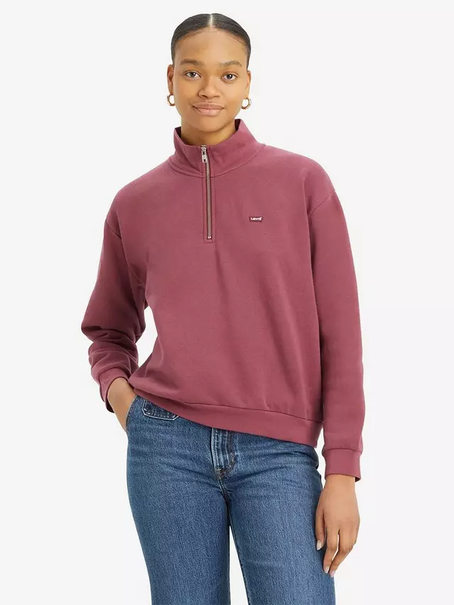 

Топ Levi's Everyday Quarter Zip, бордовый