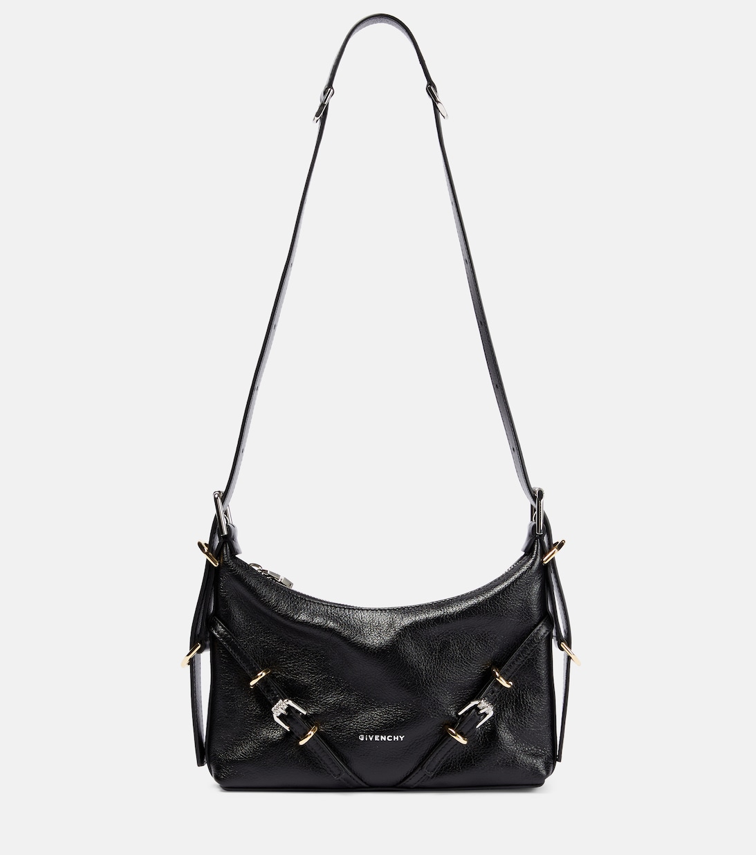 Кожаная сумка через плечо Voyou Mini Givenchy, черный