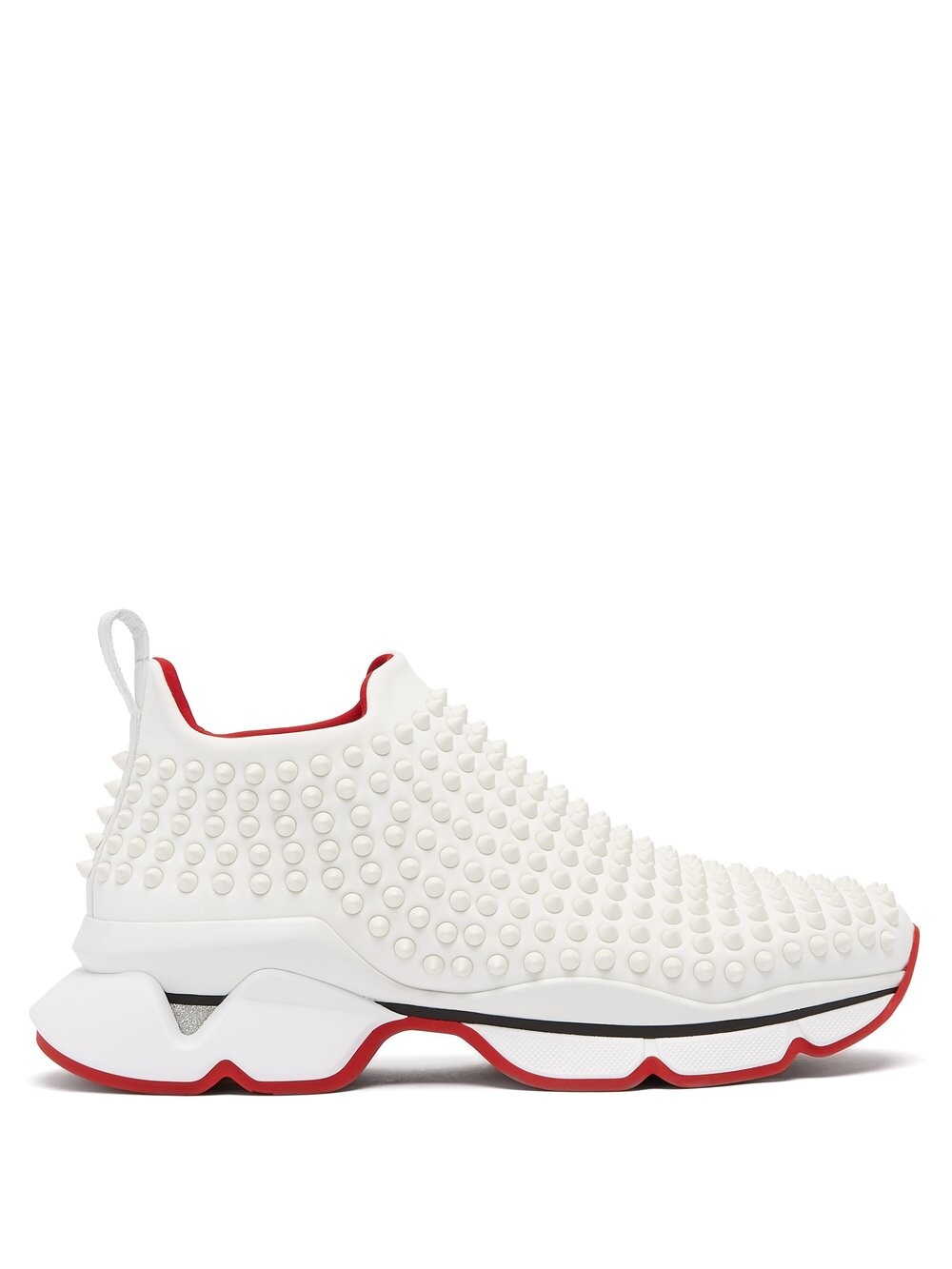 

Кроссовки spike из неопрена с заклепками Christian Louboutin, белый
