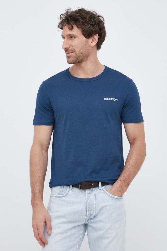 

Хлопковая футболка United Colors of Benetton, синий