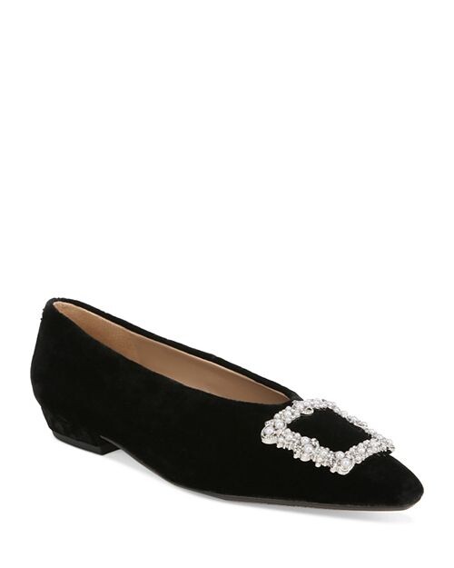

Женские слипоны с украшением Janina Luster на плоской подошве Sam Edelman, цвет Black