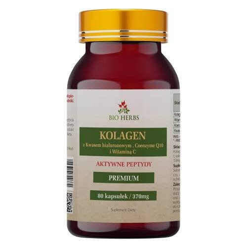 

Bio Herbs, Коллаген + гиалуроновая кислота + коэнзим Q10 + витамин С, 80 капсул.