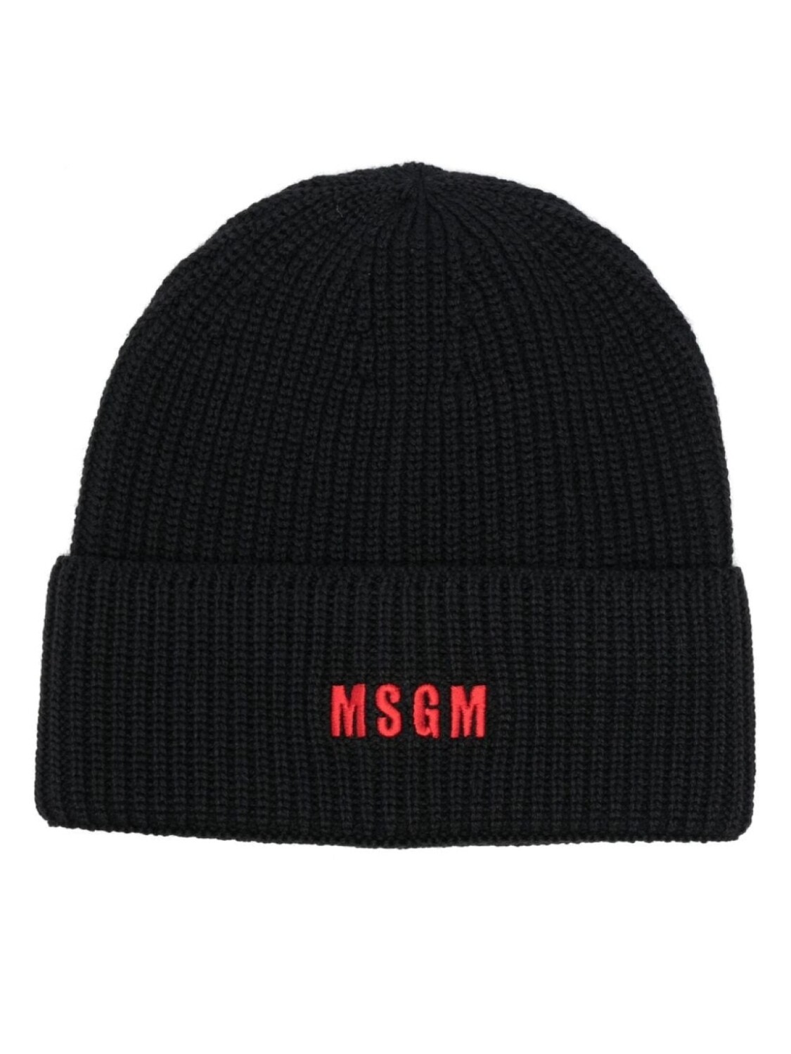 

MSGM шапка бини в рубчик с вышитым логотипом, черный