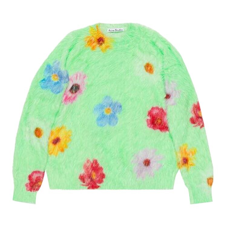 

Джемпер Acne Studios Printed Fluffy Jumper, цвет Light Green