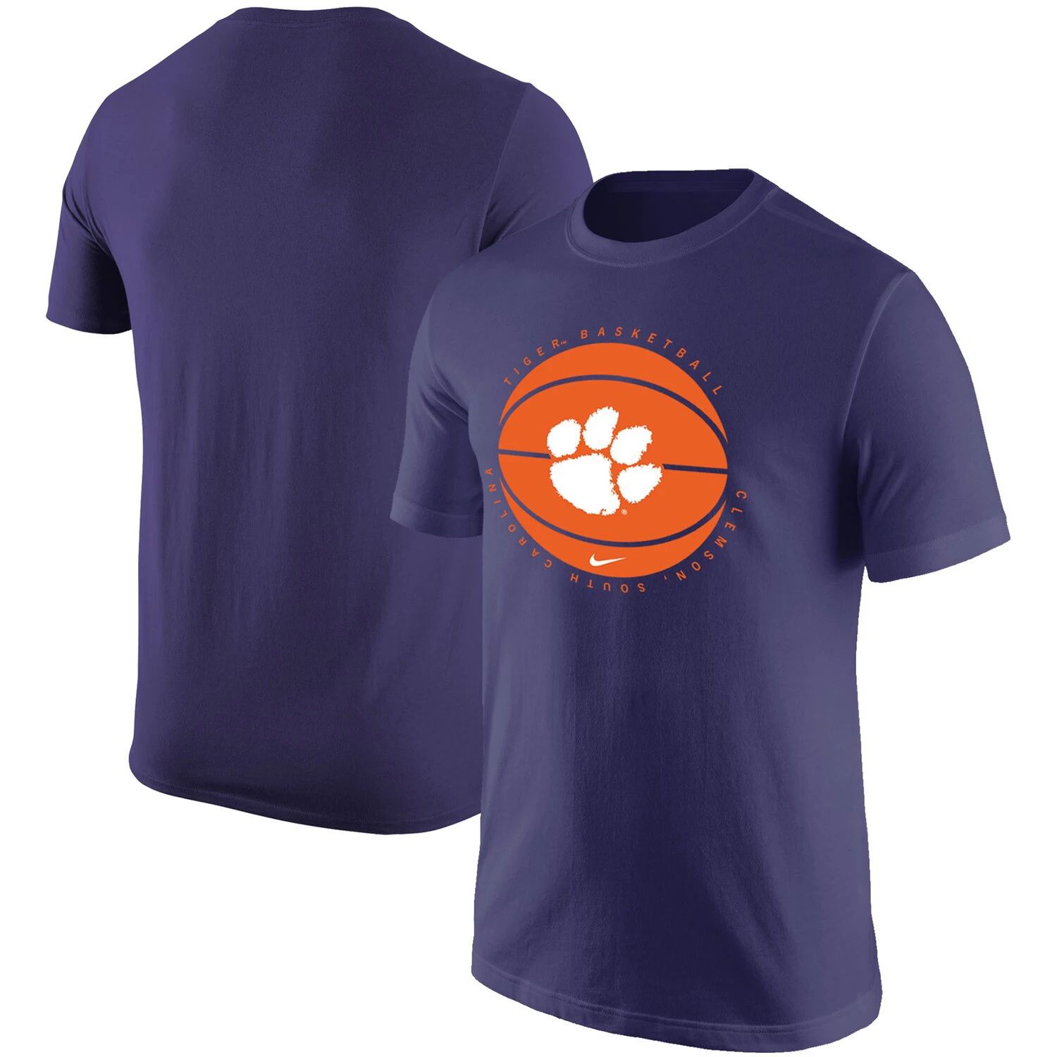 

Мужская фиолетовая футболка с логотипом Nike Clemson Tigers Basketball, Фиолетовый