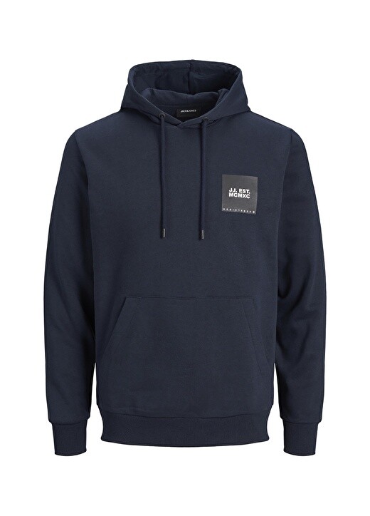 

Темно-синяя мужская толстовка с воротником с капюшоном Jack & Jones, Синий