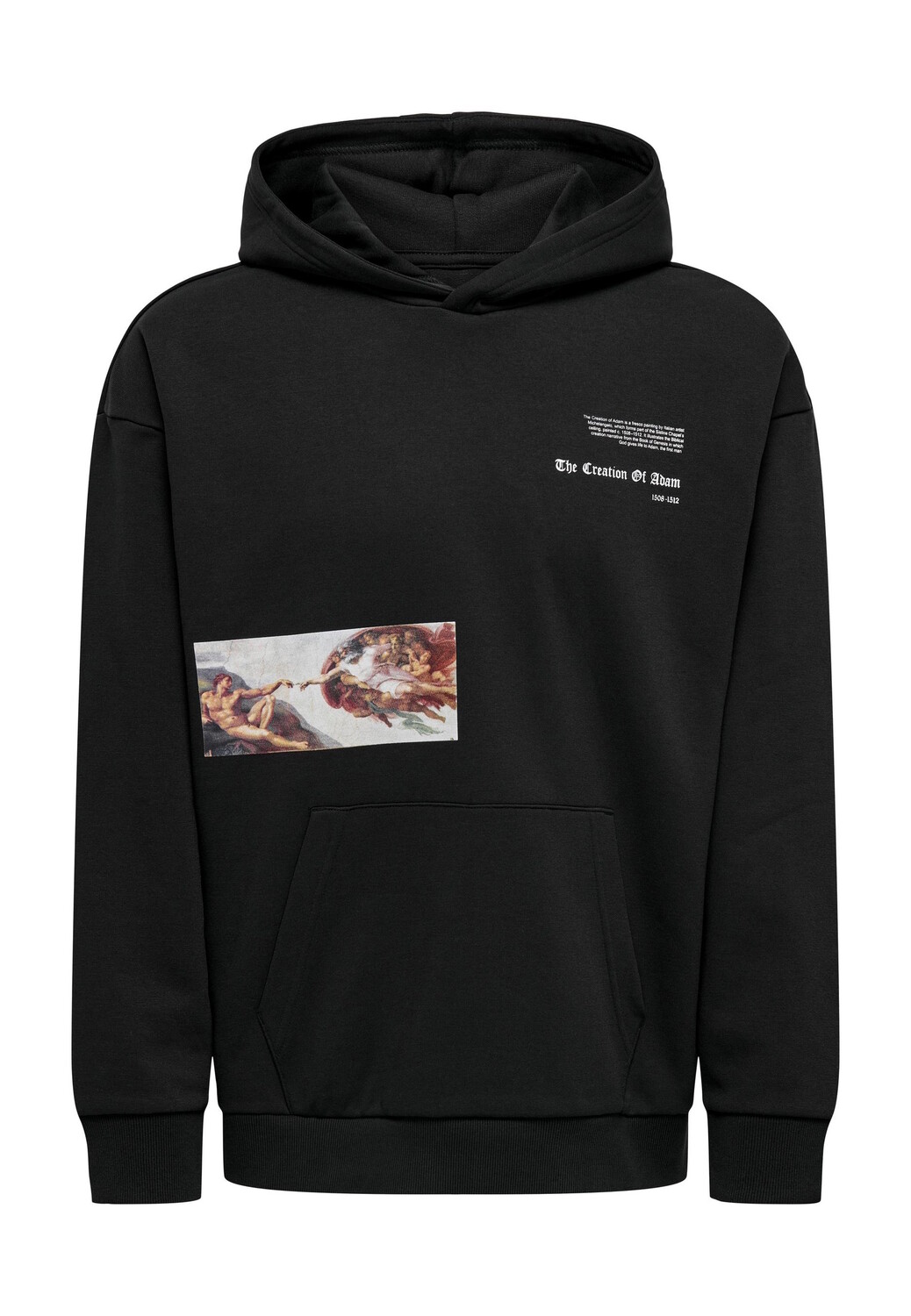 

Толстовка ONLY Hoodie 'Apoh Life', черный