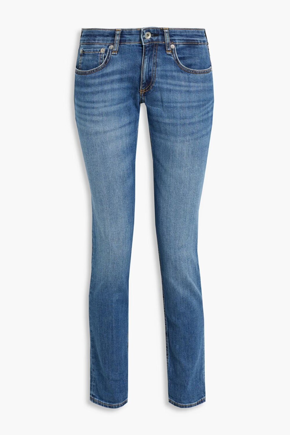 

Джинсы бойфренды Дре Rag & Bone, средний деним