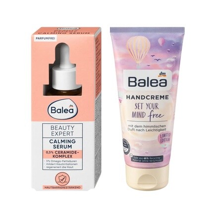 

Balea Beauty Expert Успокаивающая сыворотка с керамидами 30 мл + крем для рук Освободите свой разум с ароматом небесного света 100 мл