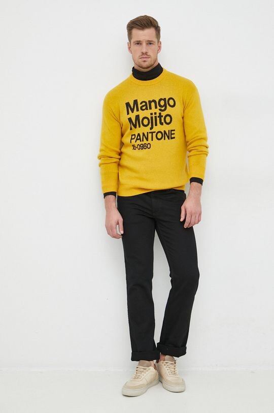 

Свитер из смесовой шерсти x Pantone United Colors of Benetton, желтый