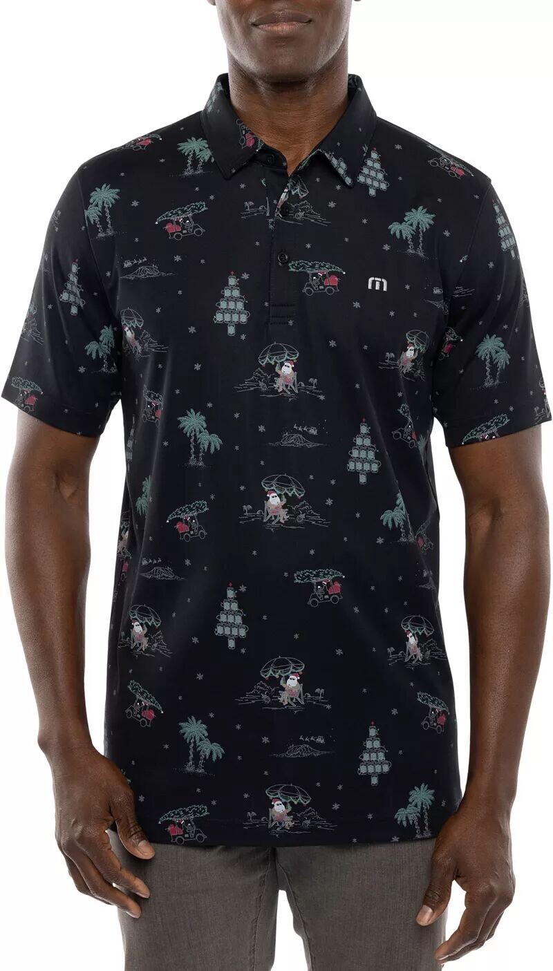 

Мужская футболка-поло для гольфа TravisMathew Cali Xmas, черный