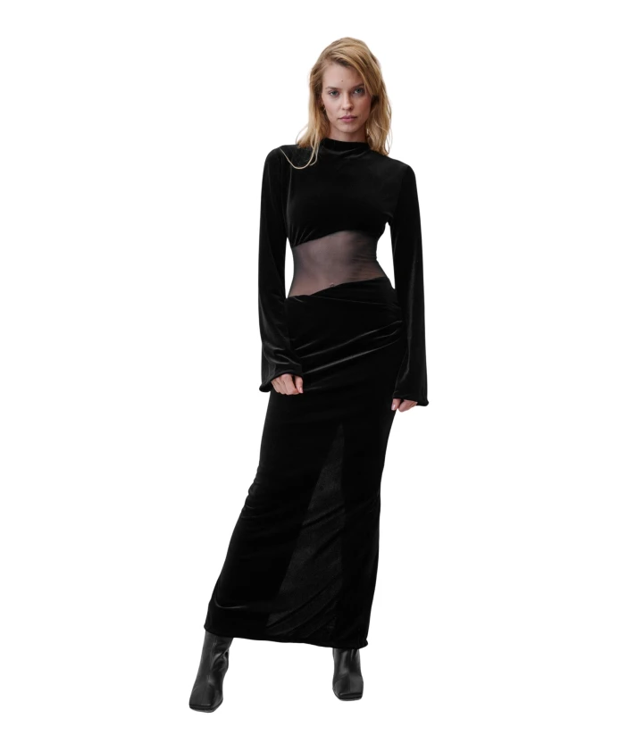

Бархатное платье макси Undress Code, черный