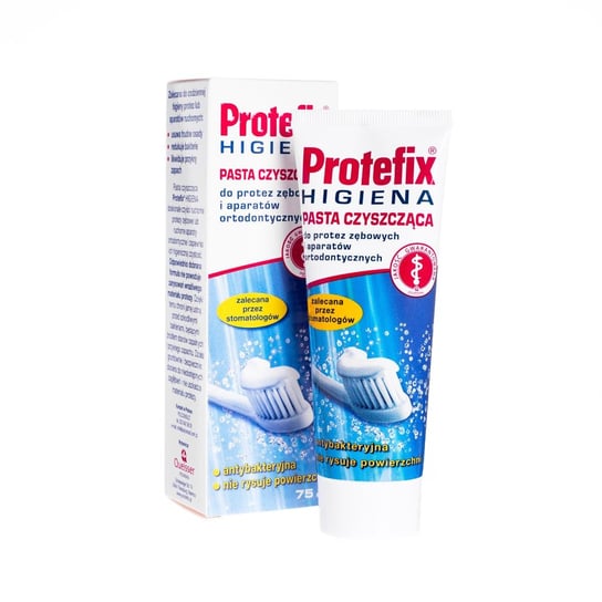 Чистящая паста Protefix Higiena для зубных протезов и ортодонтических аппаратов 75 мл, Queisser Pharma