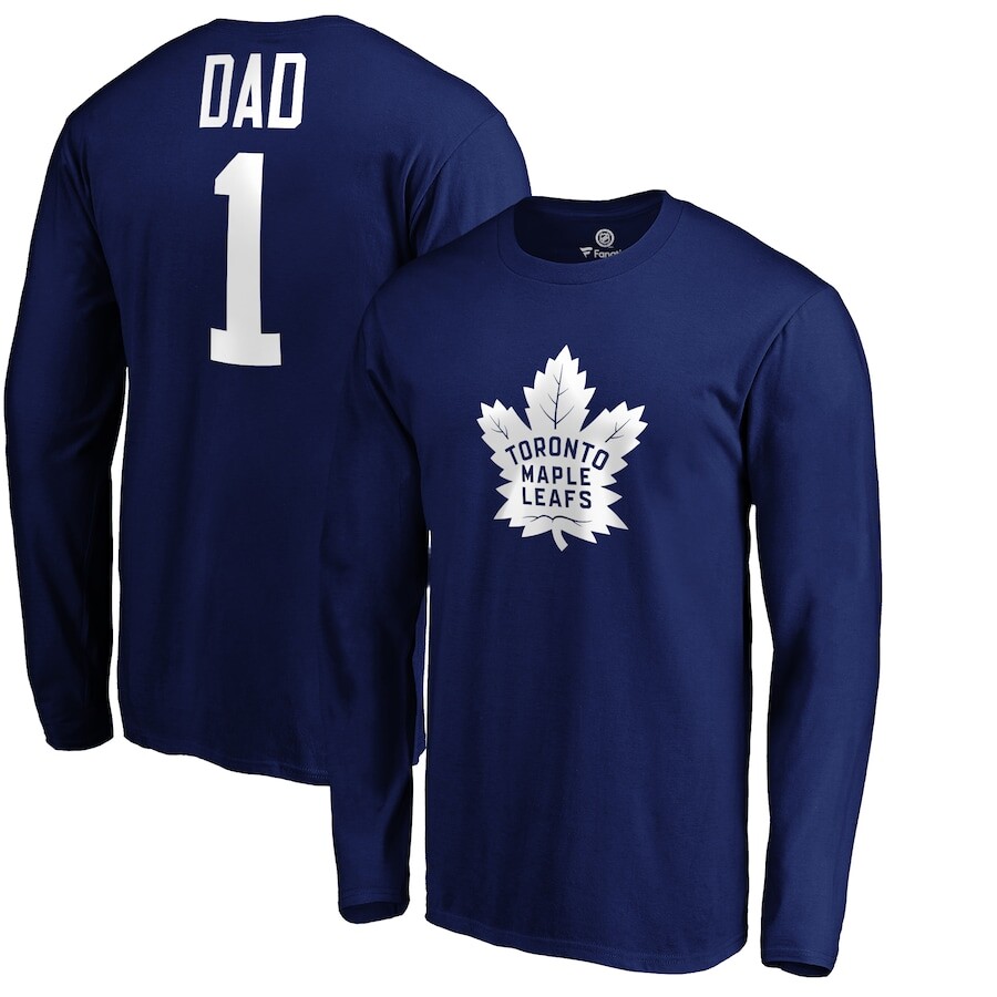 

Футболка с длинным рукавом Fanatics Branded Toronto Maple Leafs, синий