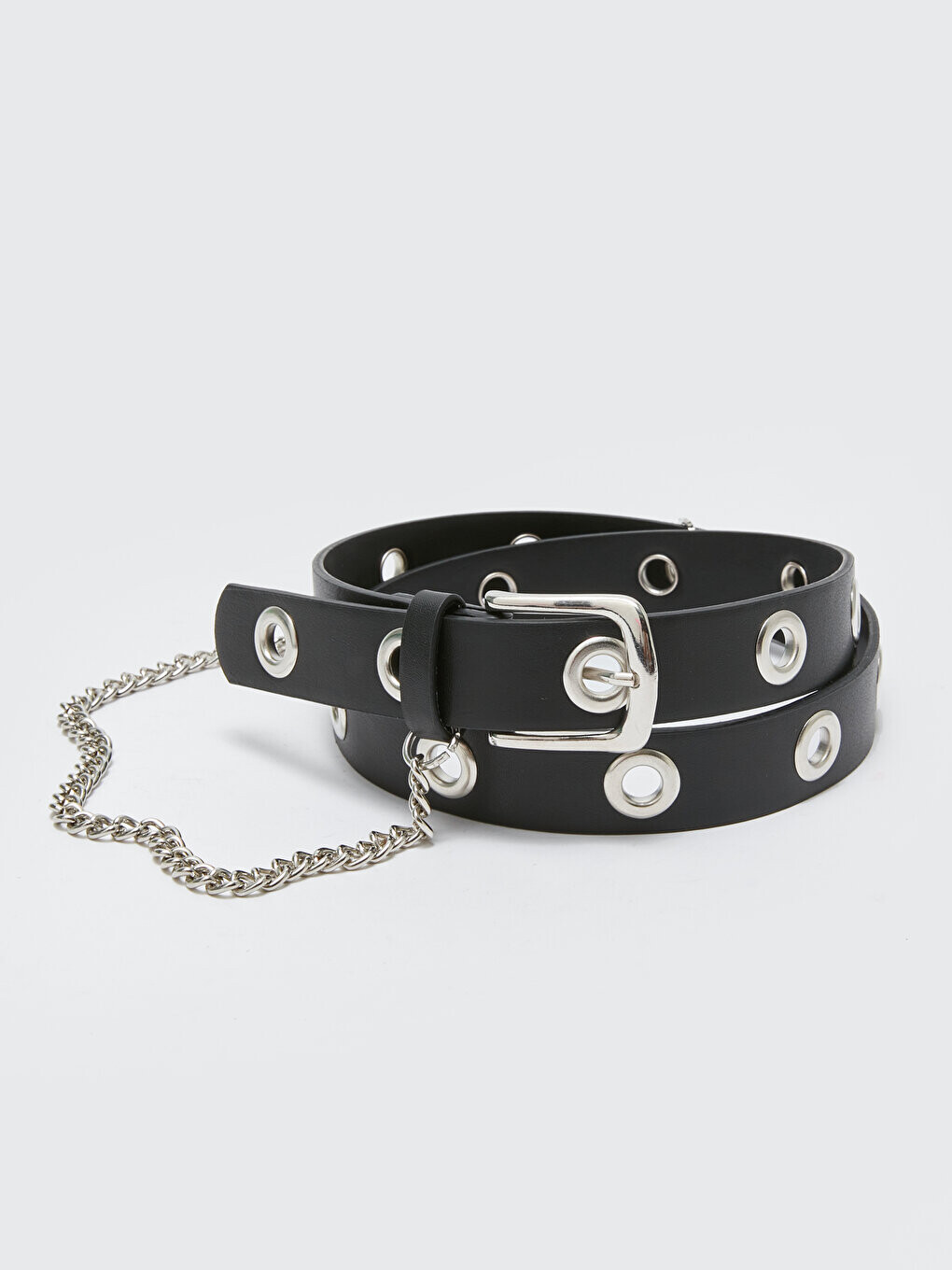 

Женский кожаный ремень с цепочкой LCW ACCESSORIES, черный