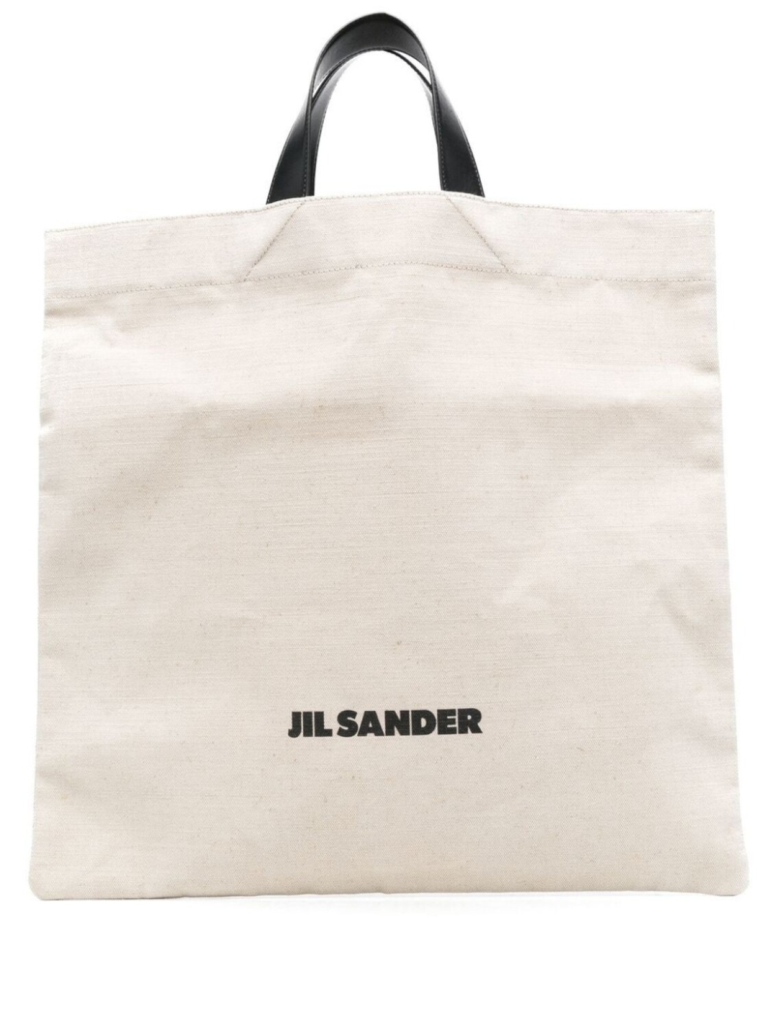 

Jil Sander льняная сумка-тоут с логотипом, белый